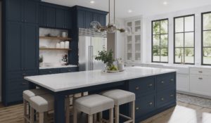Modern Blue Shaker Cabinets in Maryland