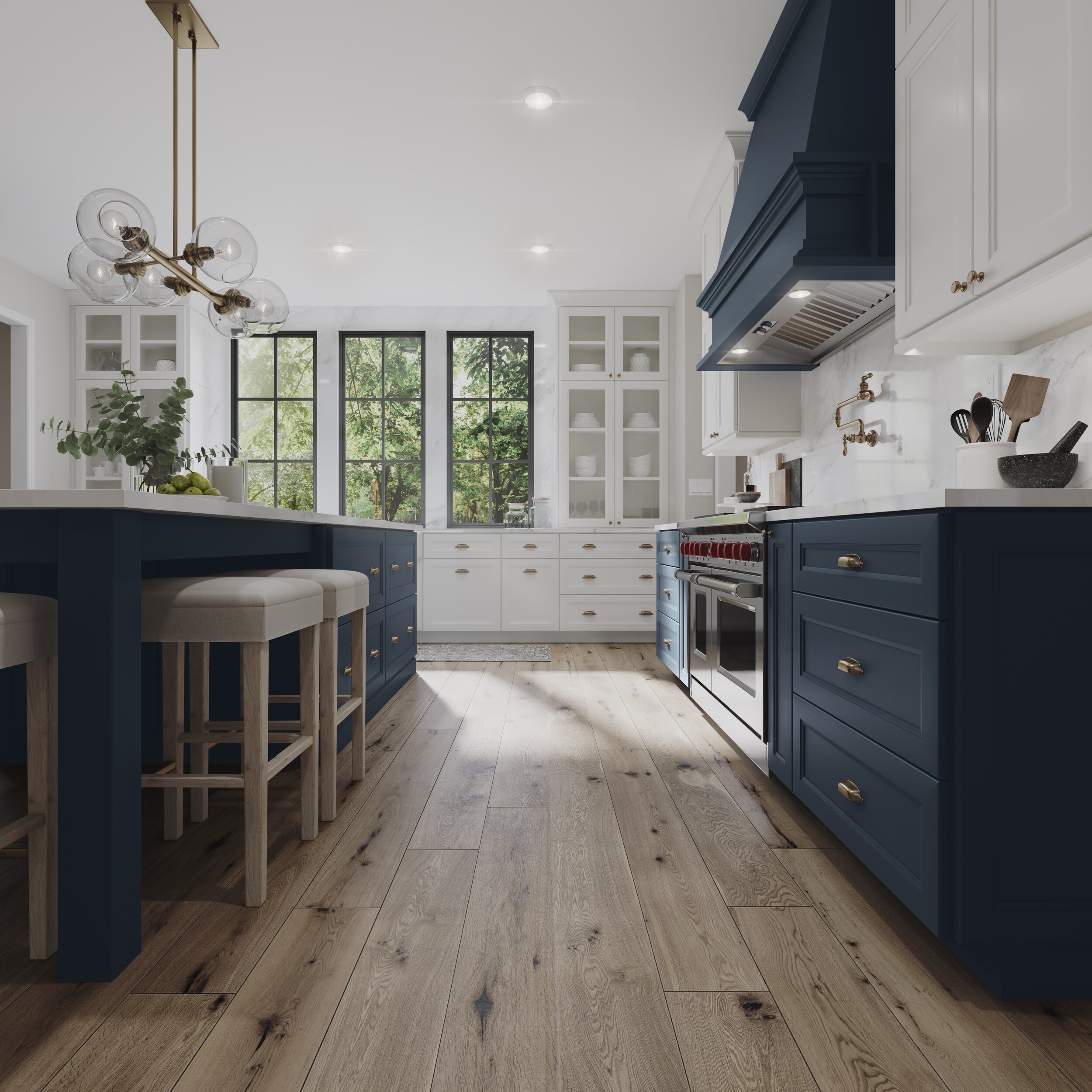 Modern Blue Shaker Cabinets in MD